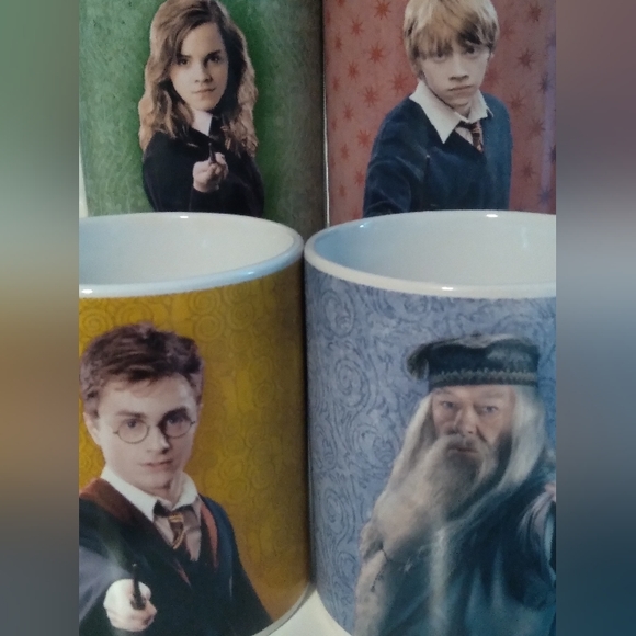 4PC HARRY POTTER Coffee Mug Set (Hermione Granger, Ronald Weasley & Dumbledore) - Picture 8 of 9